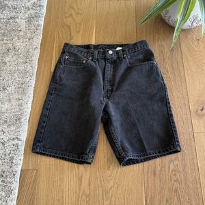 Vintage Levi's 505 Jorts Men's 33 Black Regular Fit Jean Shorts USA Y2K 90s